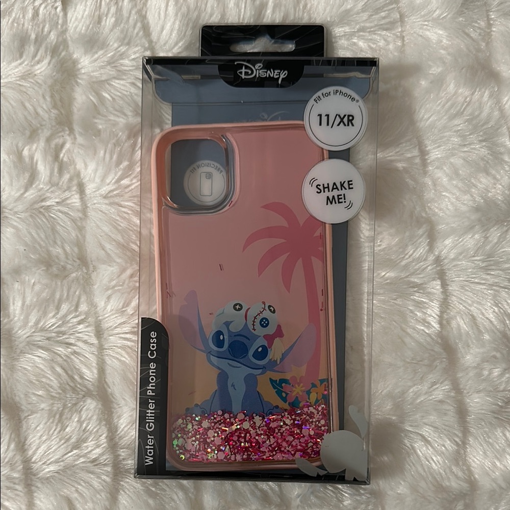 Disney Pink Stitch Glitter Case for iPhone 11/XR